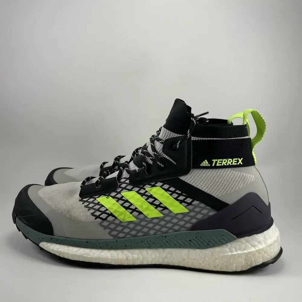Adidas Terrex Free Hiker Hiking Boots Mens Size 11 Signal Green Primeknit